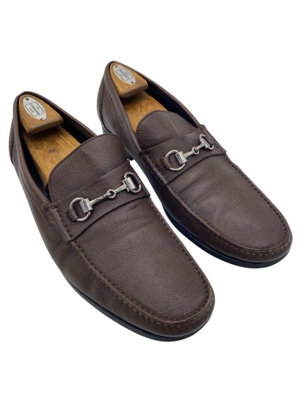 Monte Rosso Italian Horsebit Loafers Men 13 Brown Pebbled Leather Slip On Luxury